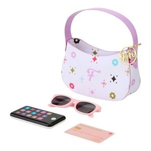 FAO Schwarz Soho Mini Handbag for Kids – Pastel Print Purse with Gold Charm, Pla